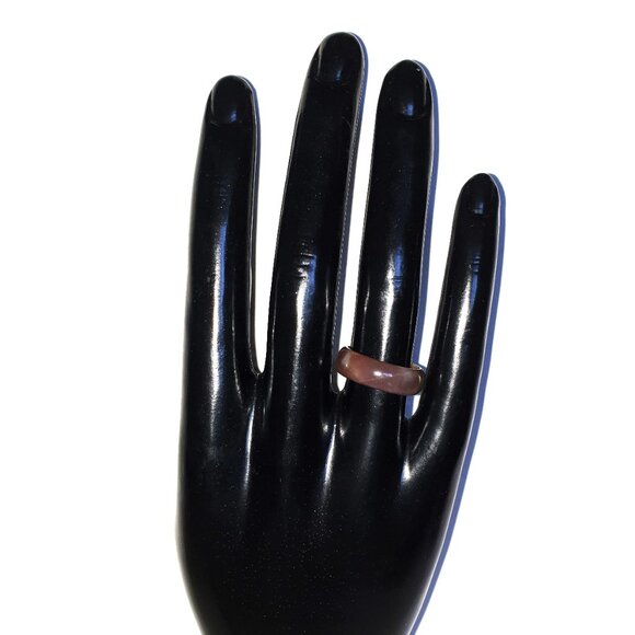 Rare Vintage 20ct Natural Lavender Jade Ring – Size 6 – Collector’s Treasure - Picture 5 of 11